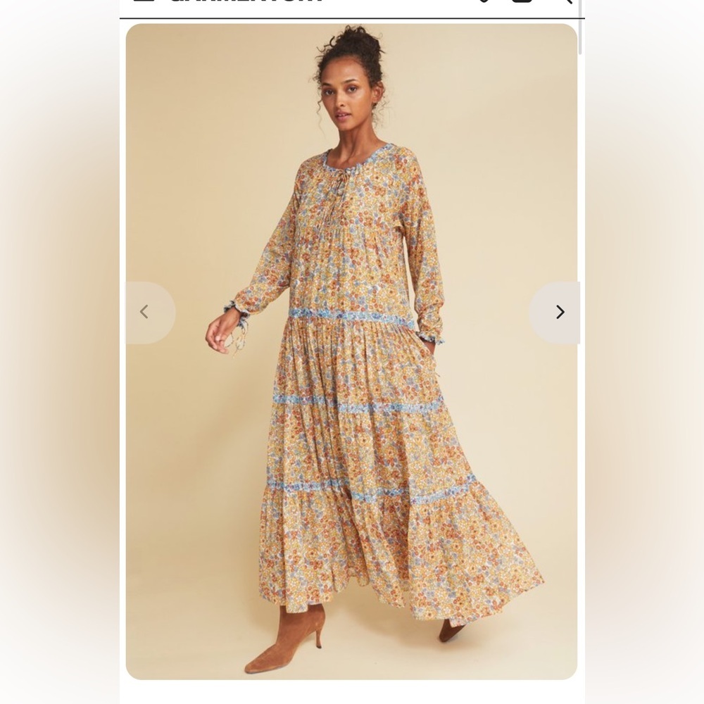 WARM Colonial Floral Tiered Maxi Dress size 3 or XL NWT